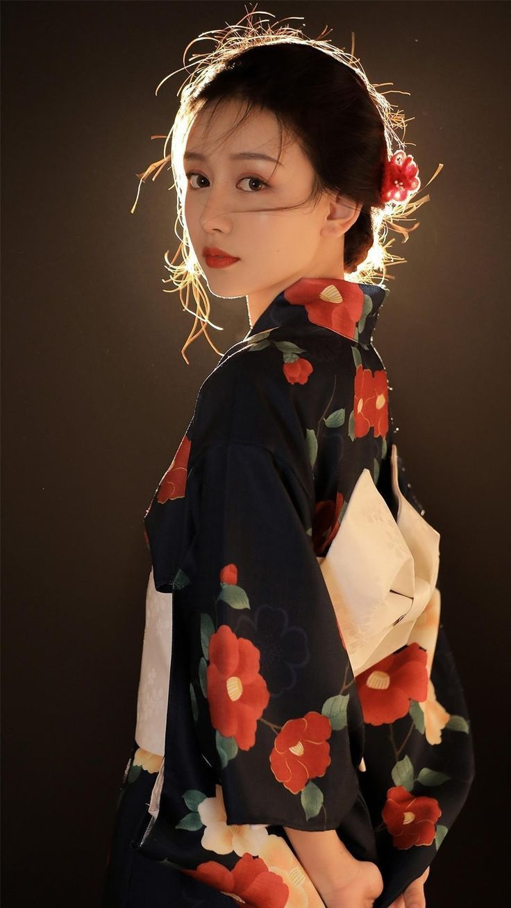 Female kimono poses