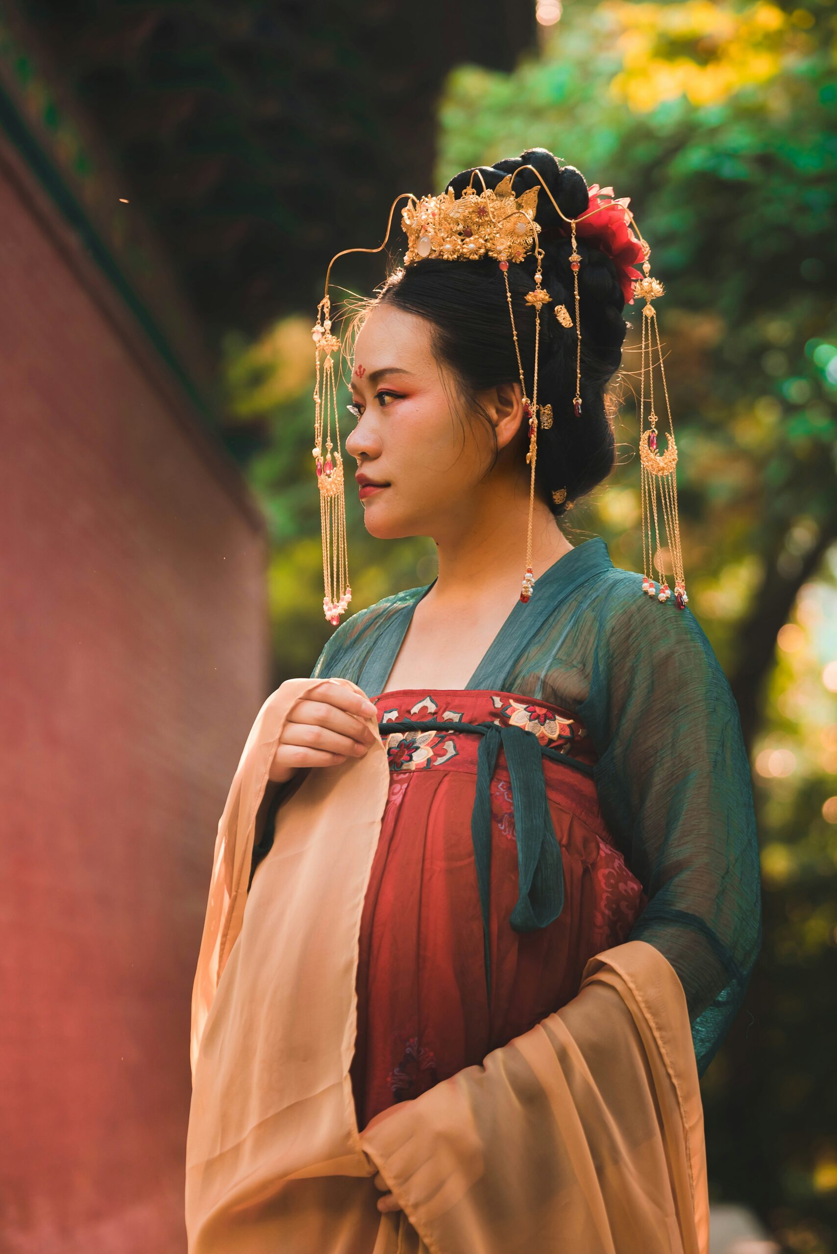 Graceful Vietnamese ao dai traditional dress with flowing tunic and trousers demonstrating Vietnamese cultural elegance and traditional craftsmanship