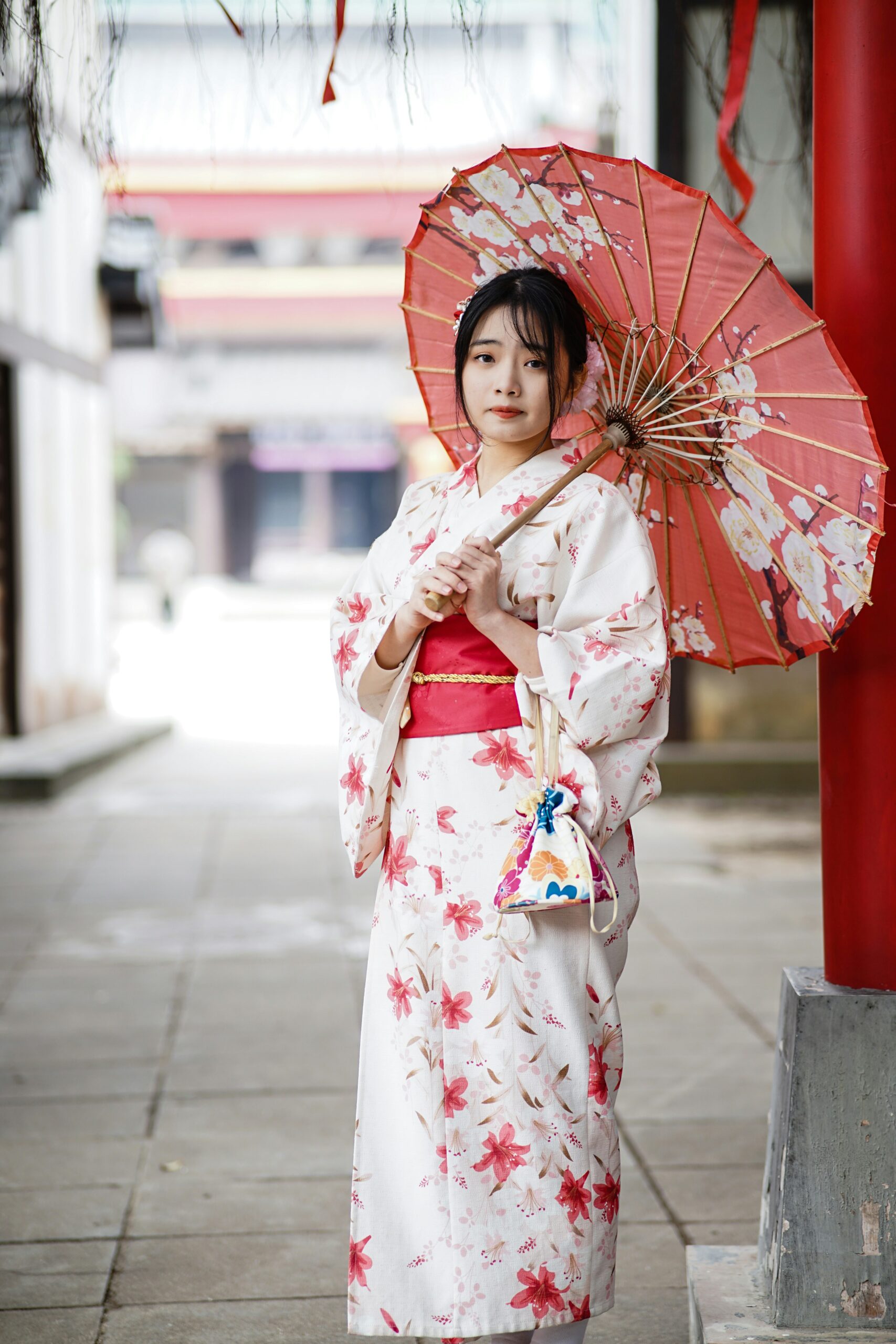 Traditional Taue-sai rice planting festival at Fushimi Inari Taisha shrine in Kyoto with participants in ceremonial kimono performing ancient agricultural rituals