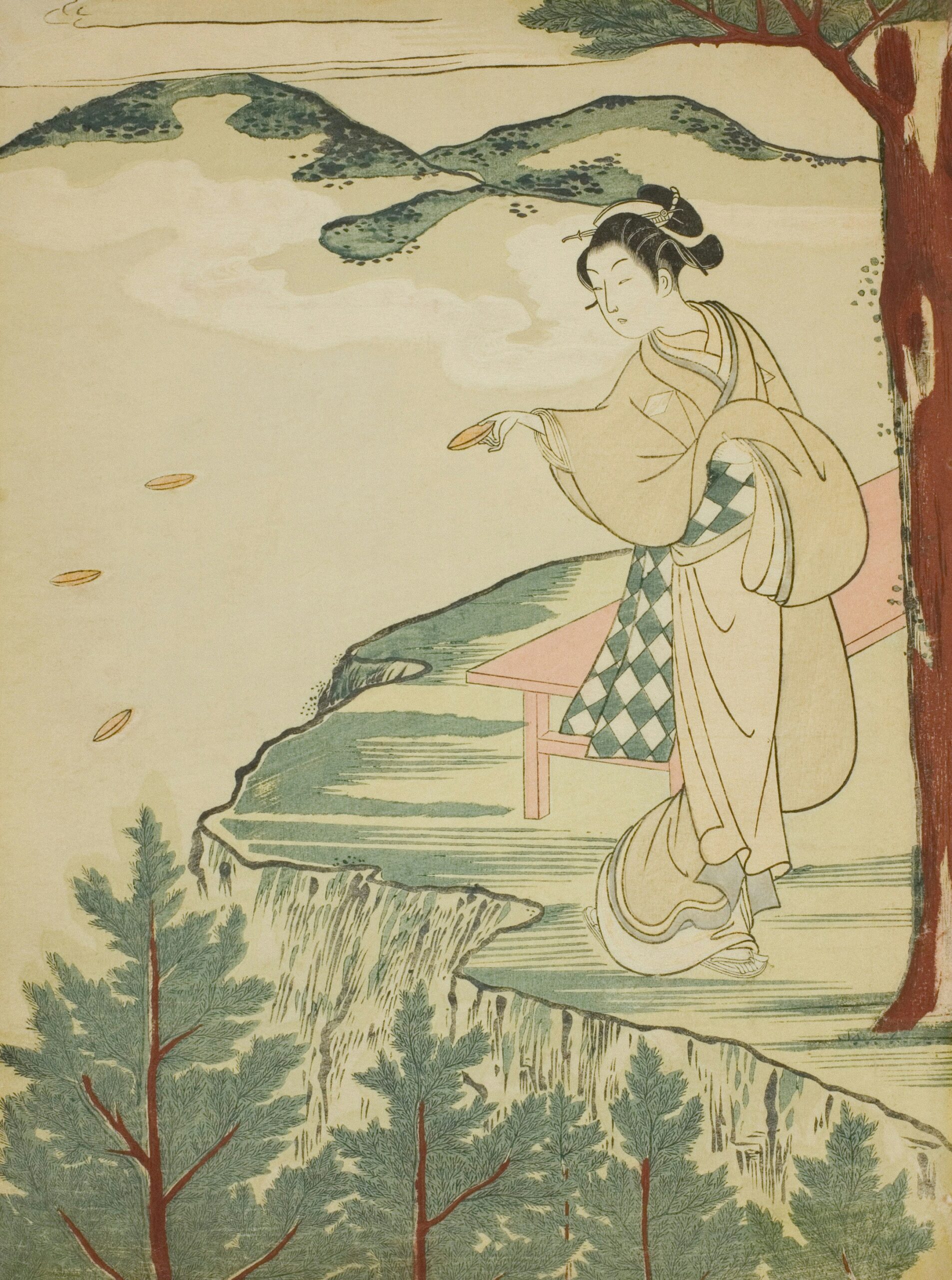 Elegant maiko in colorful silk kimono with elaborate obi sash walking gracefully through traditional Kyoto streets, showcasing authentic Japanese geisha culture