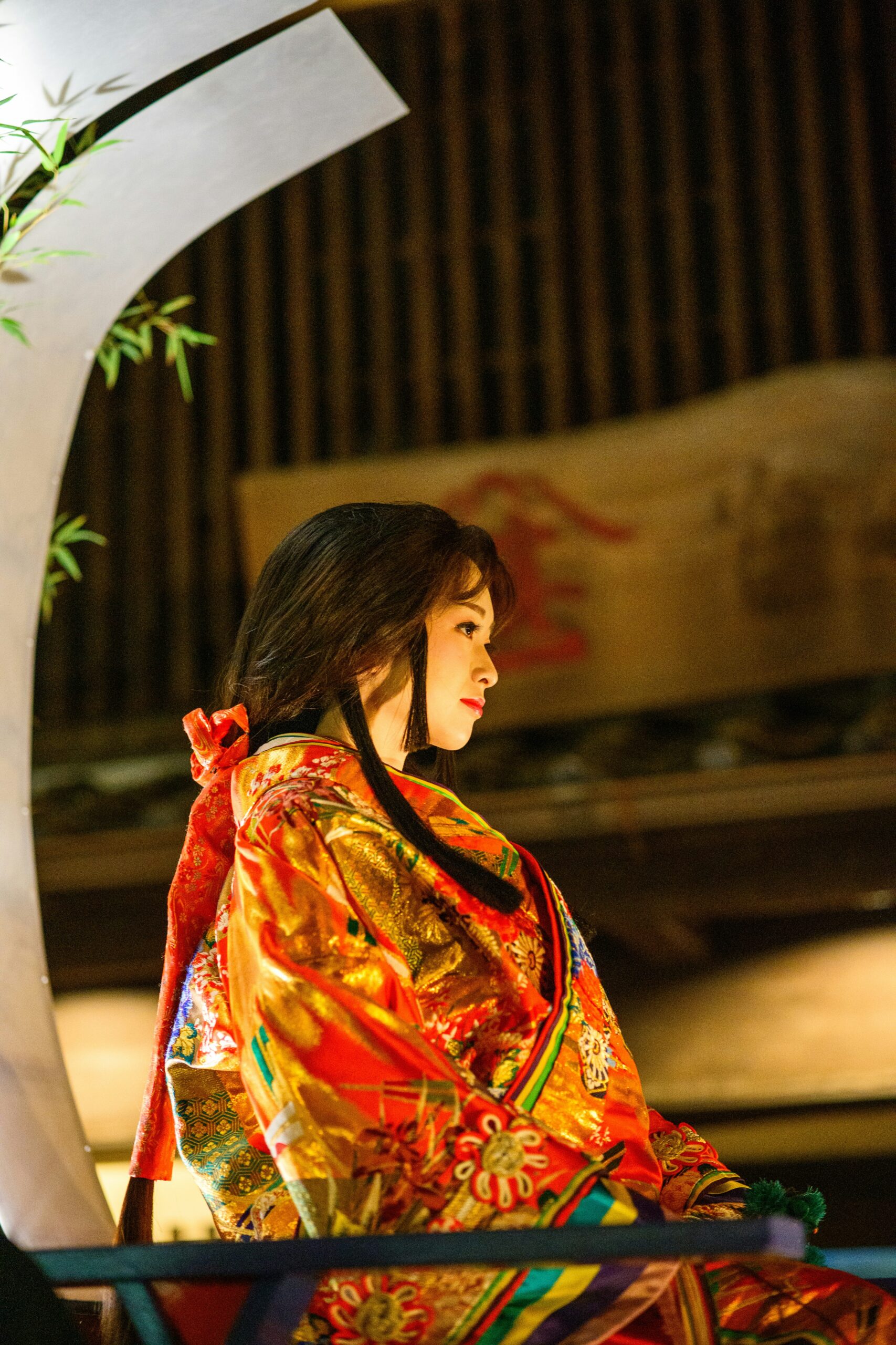 Traditional Japanese Kodo incense ceremony in Kyoto with kimono-clad participant listening to incense in authentic tatami room setting